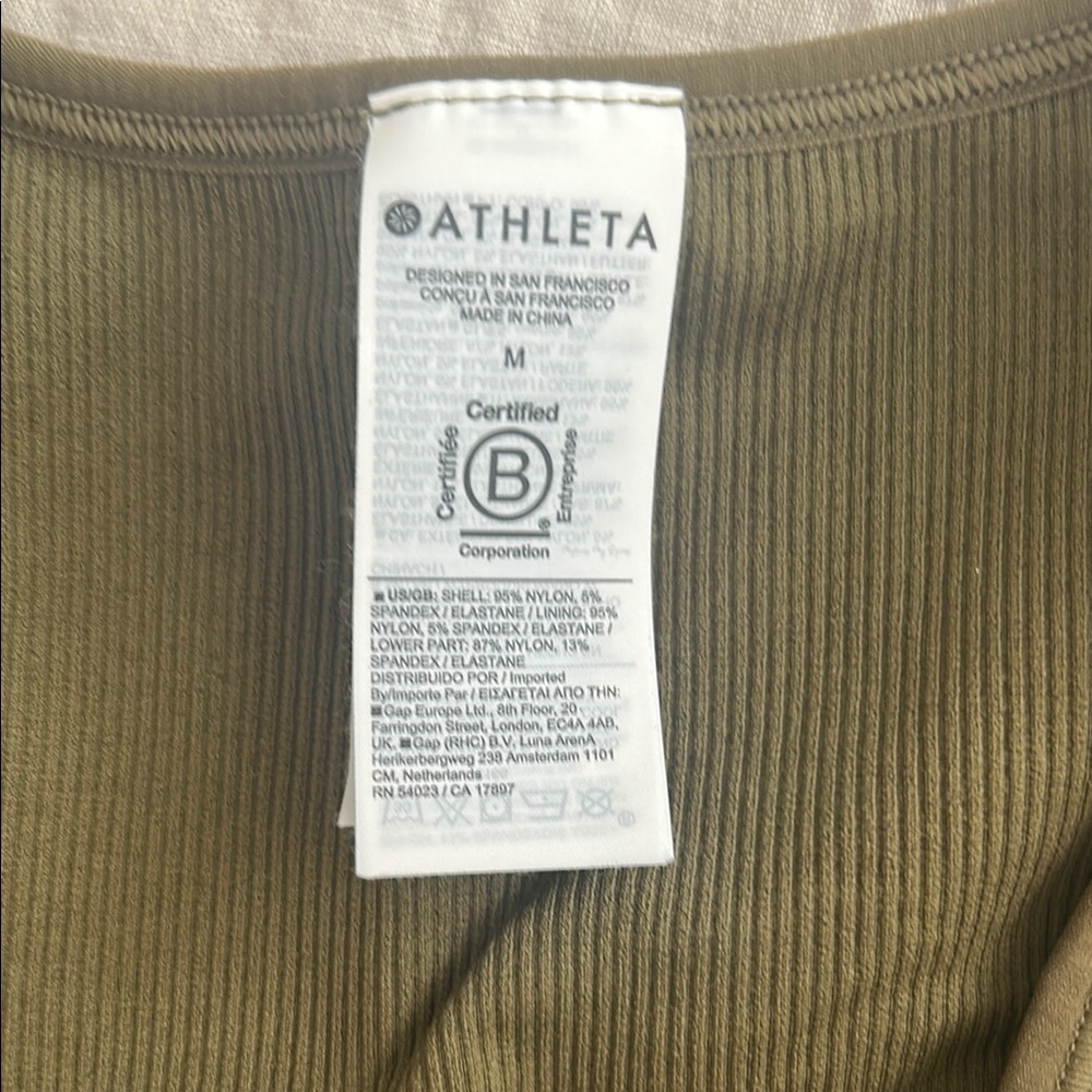 Athleta Olive Green Crop Top - Picture 3 of 3